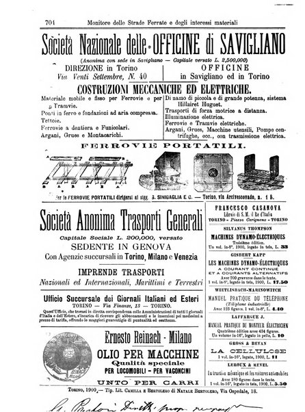 Monitore delle strade ferrate e degli interessi materiali