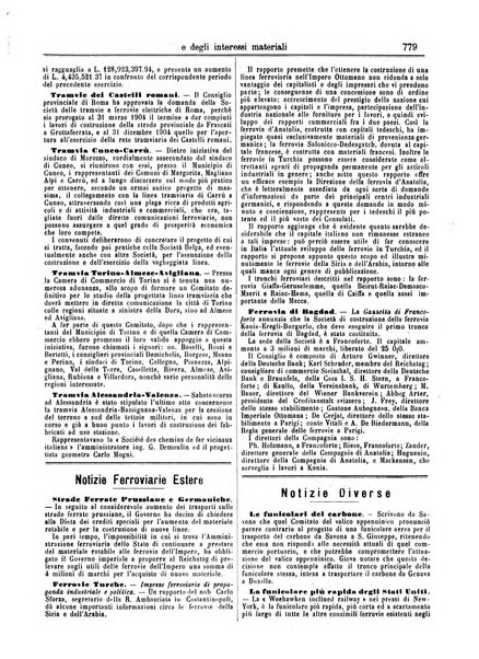 Monitore delle strade ferrate e degli interessi materiali