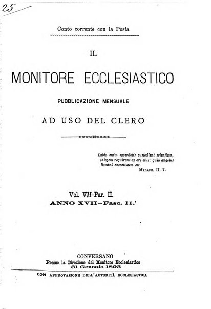 Il monitore ecclesiastico