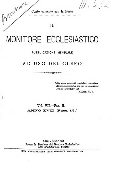 Il monitore ecclesiastico