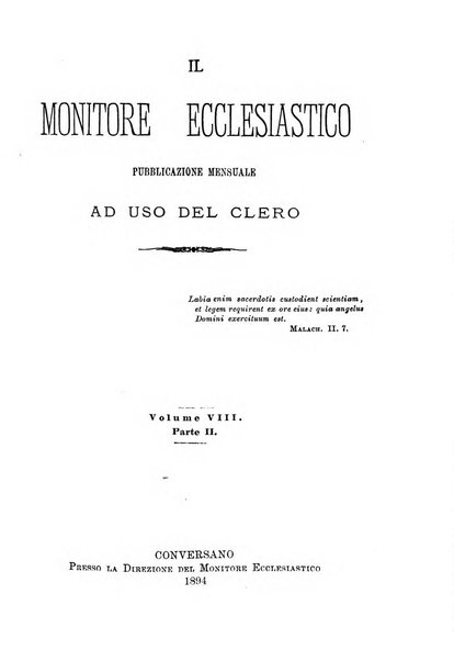 Il monitore ecclesiastico