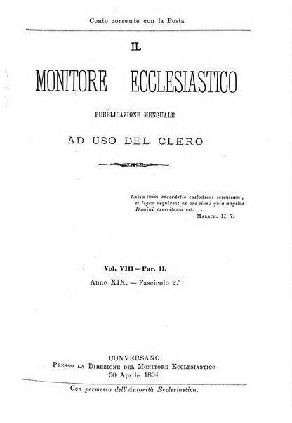 Il monitore ecclesiastico