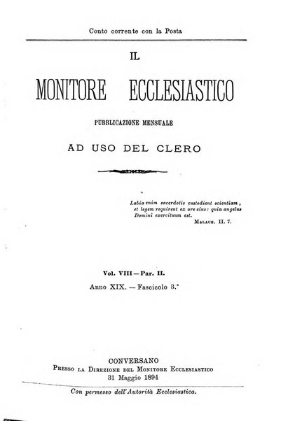 Il monitore ecclesiastico