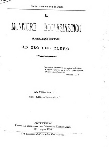 Il monitore ecclesiastico