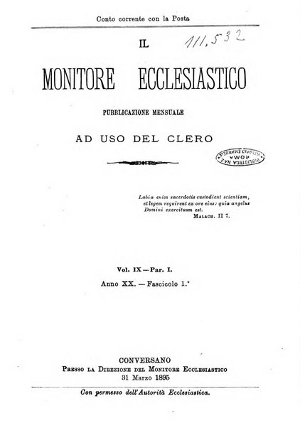 Il monitore ecclesiastico