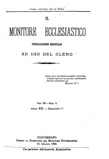 Il monitore ecclesiastico