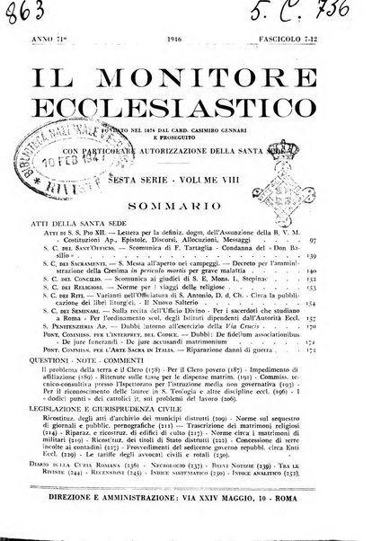 Il monitore ecclesiastico