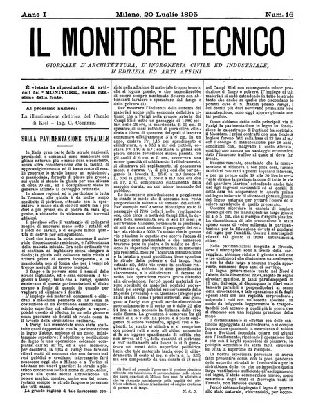 Il monitore tecnico giornale d'architettura, d'Ingegneria civile ed industriale, d'edilizia ed arti affini