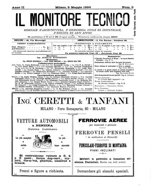 Il monitore tecnico giornale d'architettura, d'Ingegneria civile ed industriale, d'edilizia ed arti affini