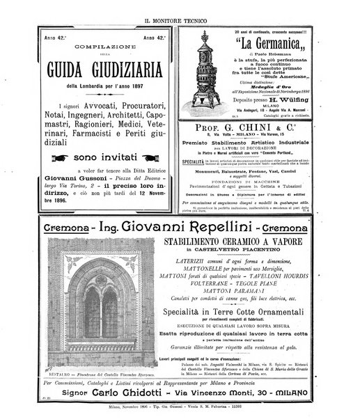 Il monitore tecnico giornale d'architettura, d'Ingegneria civile ed industriale, d'edilizia ed arti affini