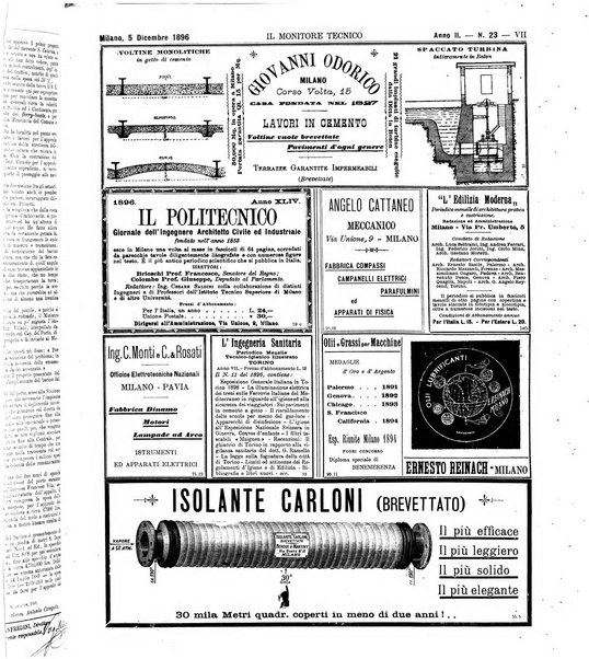 Il monitore tecnico giornale d'architettura, d'Ingegneria civile ed industriale, d'edilizia ed arti affini