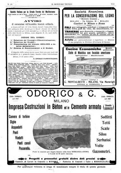 Il monitore tecnico giornale d'architettura, d'Ingegneria civile ed industriale, d'edilizia ed arti affini