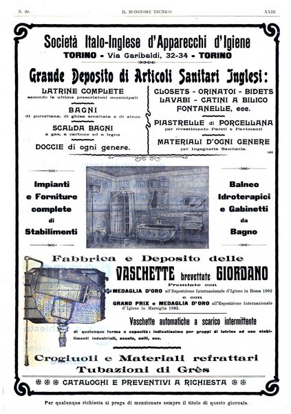 Il monitore tecnico giornale d'architettura, d'Ingegneria civile ed industriale, d'edilizia ed arti affini