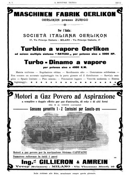 Il monitore tecnico giornale d'architettura, d'Ingegneria civile ed industriale, d'edilizia ed arti affini