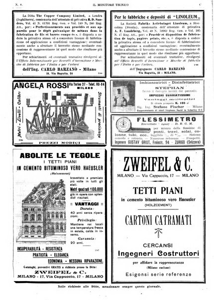 Il monitore tecnico giornale d'architettura, d'Ingegneria civile ed industriale, d'edilizia ed arti affini