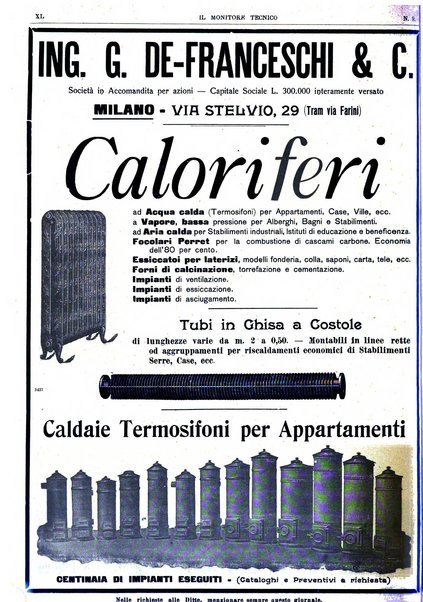 Il monitore tecnico giornale d'architettura, d'Ingegneria civile ed industriale, d'edilizia ed arti affini