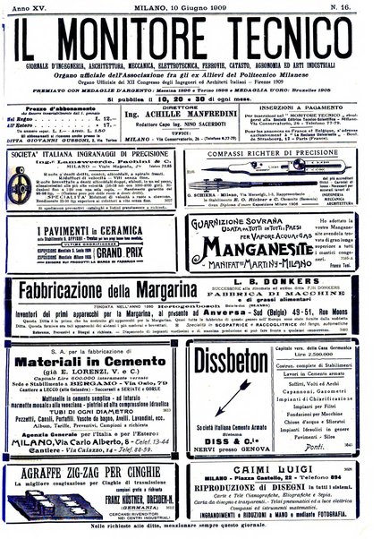 Il monitore tecnico giornale d'architettura, d'Ingegneria civile ed industriale, d'edilizia ed arti affini