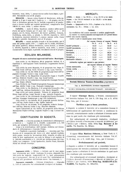 Il monitore tecnico giornale d'architettura, d'Ingegneria civile ed industriale, d'edilizia ed arti affini