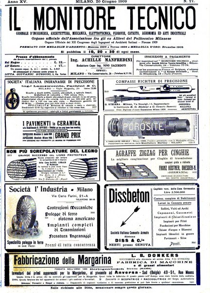 Il monitore tecnico giornale d'architettura, d'Ingegneria civile ed industriale, d'edilizia ed arti affini
