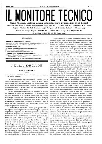 Il monitore tecnico giornale d'architettura, d'Ingegneria civile ed industriale, d'edilizia ed arti affini