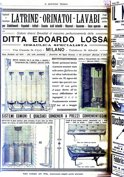 Il monitore tecnico giornale d'architettura, d'Ingegneria civile ed industriale, d'edilizia ed arti affini