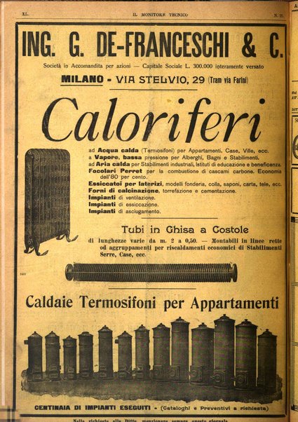 Il monitore tecnico giornale d'architettura, d'Ingegneria civile ed industriale, d'edilizia ed arti affini