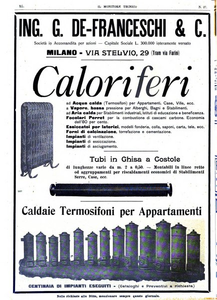 Il monitore tecnico giornale d'architettura, d'Ingegneria civile ed industriale, d'edilizia ed arti affini