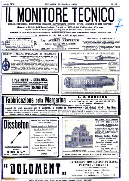 Il monitore tecnico giornale d'architettura, d'Ingegneria civile ed industriale, d'edilizia ed arti affini