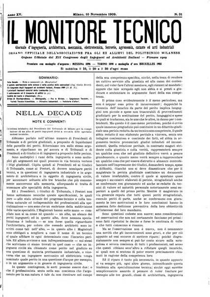 Il monitore tecnico giornale d'architettura, d'Ingegneria civile ed industriale, d'edilizia ed arti affini