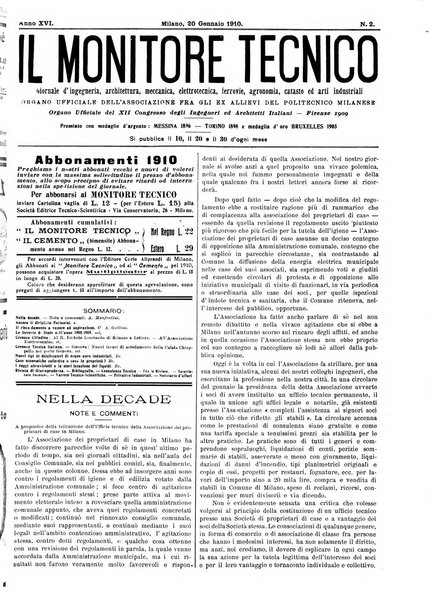 Il monitore tecnico giornale d'architettura, d'Ingegneria civile ed industriale, d'edilizia ed arti affini