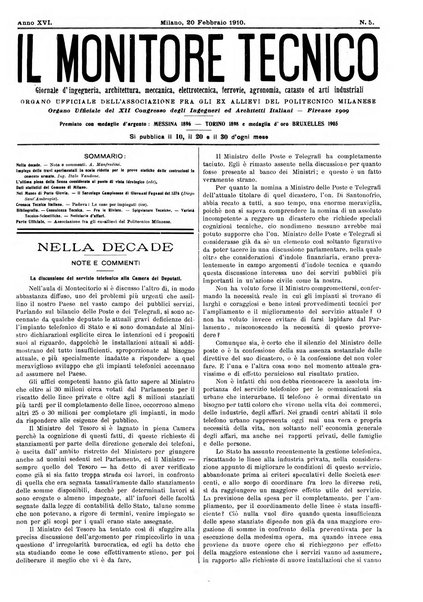 Il monitore tecnico giornale d'architettura, d'Ingegneria civile ed industriale, d'edilizia ed arti affini