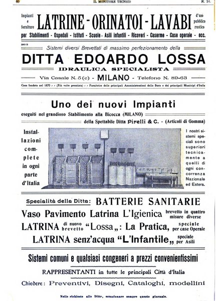 Il monitore tecnico giornale d'architettura, d'Ingegneria civile ed industriale, d'edilizia ed arti affini