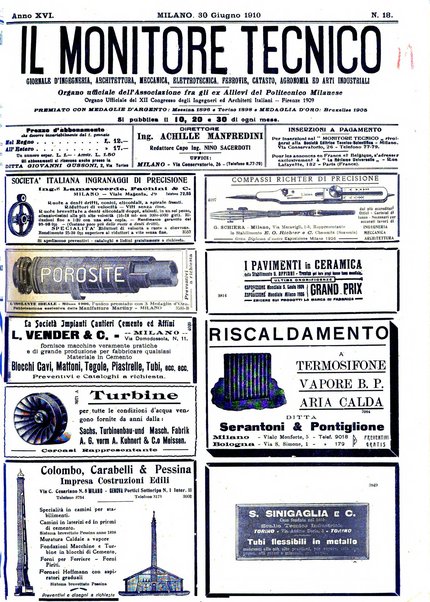 Il monitore tecnico giornale d'architettura, d'Ingegneria civile ed industriale, d'edilizia ed arti affini