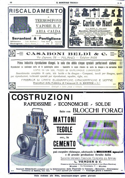 Il monitore tecnico giornale d'architettura, d'Ingegneria civile ed industriale, d'edilizia ed arti affini