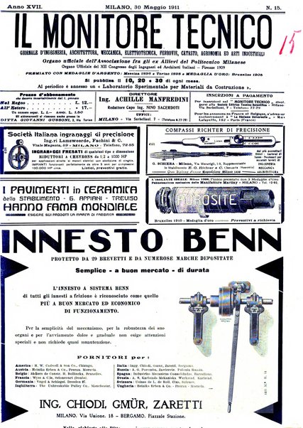 Il monitore tecnico giornale d'architettura, d'Ingegneria civile ed industriale, d'edilizia ed arti affini