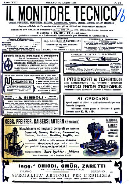 Il monitore tecnico giornale d'architettura, d'Ingegneria civile ed industriale, d'edilizia ed arti affini