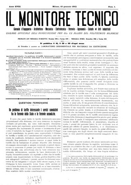 Il monitore tecnico giornale d'architettura, d'Ingegneria civile ed industriale, d'edilizia ed arti affini