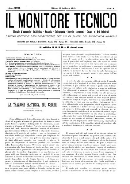 Il monitore tecnico giornale d'architettura, d'Ingegneria civile ed industriale, d'edilizia ed arti affini