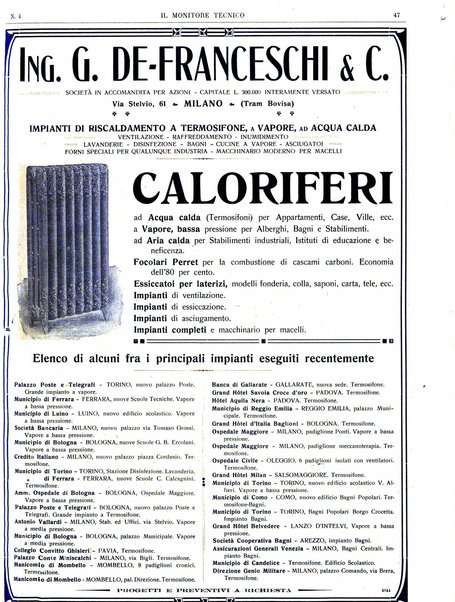 Il monitore tecnico giornale d'architettura, d'Ingegneria civile ed industriale, d'edilizia ed arti affini