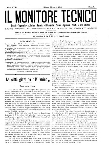 Il monitore tecnico giornale d'architettura, d'Ingegneria civile ed industriale, d'edilizia ed arti affini