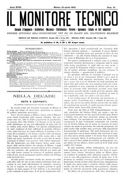 Il monitore tecnico giornale d'architettura, d'Ingegneria civile ed industriale, d'edilizia ed arti affini