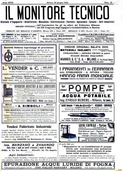 Il monitore tecnico giornale d'architettura, d'Ingegneria civile ed industriale, d'edilizia ed arti affini