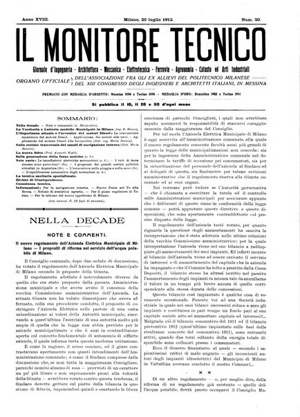 Il monitore tecnico giornale d'architettura, d'Ingegneria civile ed industriale, d'edilizia ed arti affini