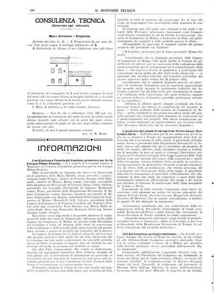 Il monitore tecnico giornale d'architettura, d'Ingegneria civile ed industriale, d'edilizia ed arti affini