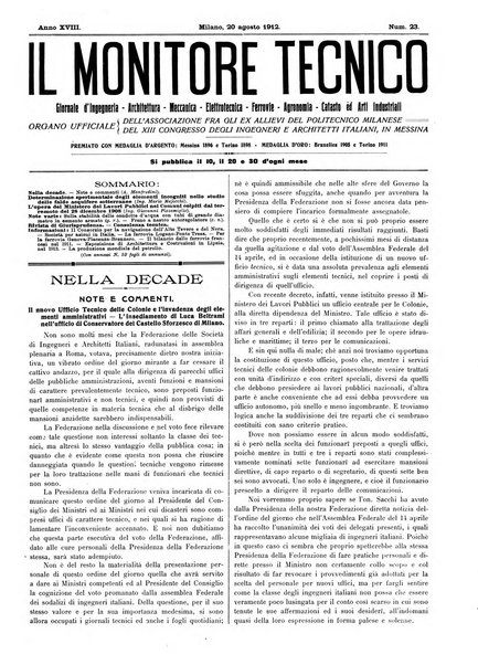 Il monitore tecnico giornale d'architettura, d'Ingegneria civile ed industriale, d'edilizia ed arti affini