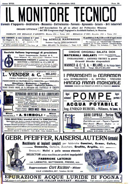 Il monitore tecnico giornale d'architettura, d'Ingegneria civile ed industriale, d'edilizia ed arti affini