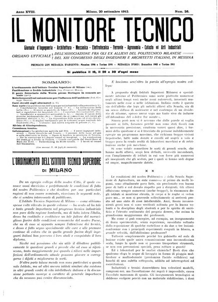 Il monitore tecnico giornale d'architettura, d'Ingegneria civile ed industriale, d'edilizia ed arti affini