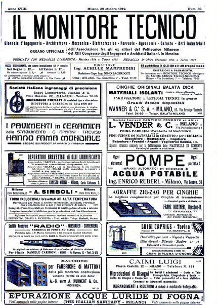 Il monitore tecnico giornale d'architettura, d'Ingegneria civile ed industriale, d'edilizia ed arti affini