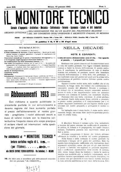 Il monitore tecnico giornale d'architettura, d'Ingegneria civile ed industriale, d'edilizia ed arti affini