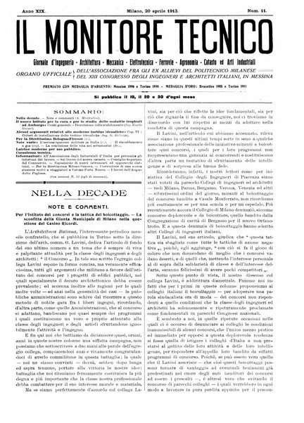 Il monitore tecnico giornale d'architettura, d'Ingegneria civile ed industriale, d'edilizia ed arti affini